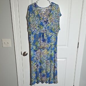 Heavenly Soft by Carole Hochman Peacock Maxi Sleepwear Size P2X